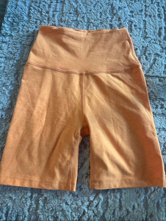 Beyond Yoga Pants - High-Waist Women’s Orange Bike Shorts - beyond yoga